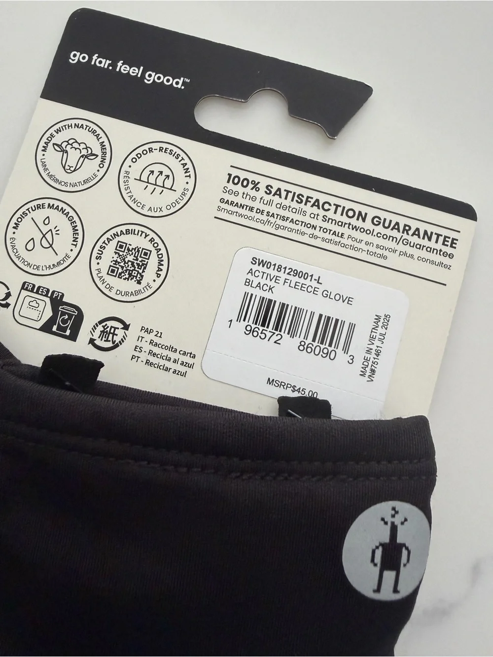 SmartWool L Merino Sport Fleece Wind Training Gloves - Merino Wool NWT
